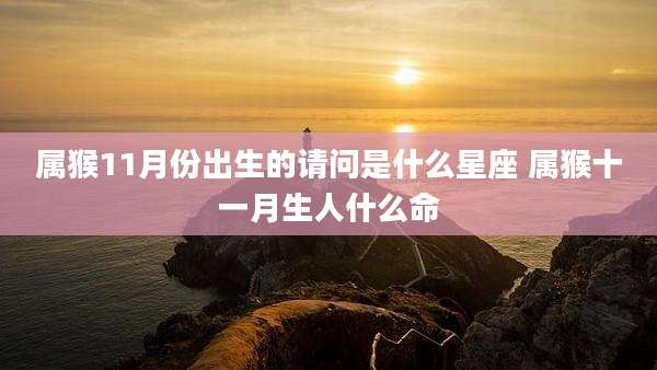 属猴11月份出生的请问是什么星座 属猴十一月生人什么命