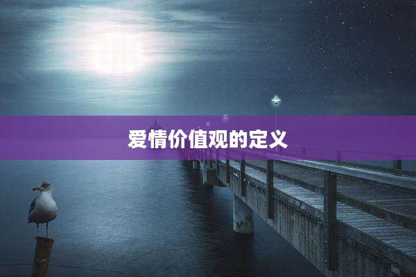 爱情价值观的定义