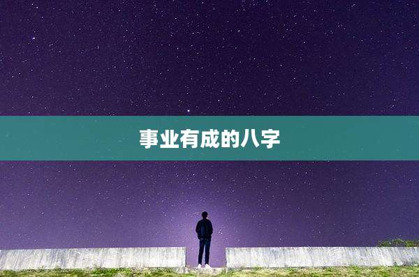 事业有成的八字
