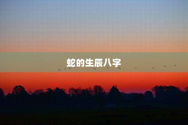 蛇的生辰八字