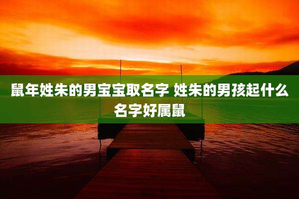 鼠年姓朱的男宝宝取名字 姓朱的男孩起什么名字好属鼠