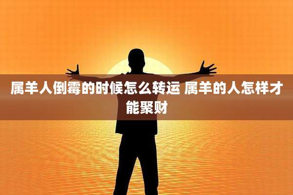 属羊人倒霉的时候怎么转运 属羊的人怎样才能聚财
