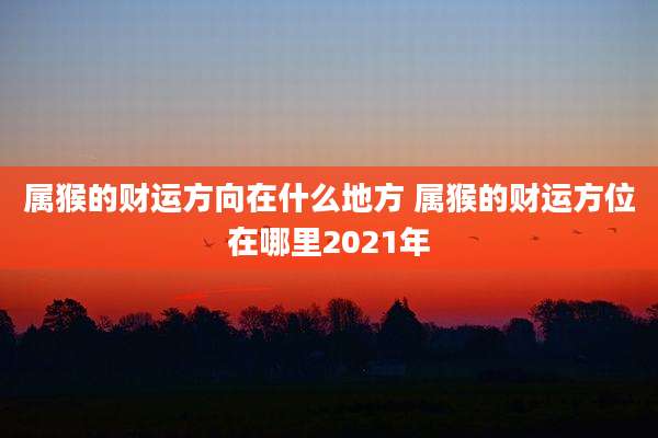 属猴的财运方向在什么地方 属猴的财运方位在哪里2021年