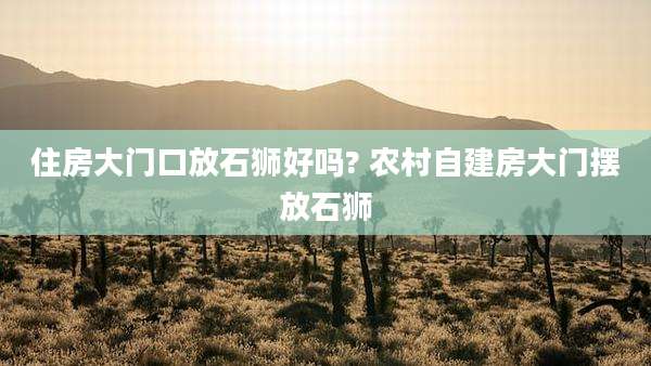 住房大门口放石狮好吗? 农村自建房大门摆放石狮