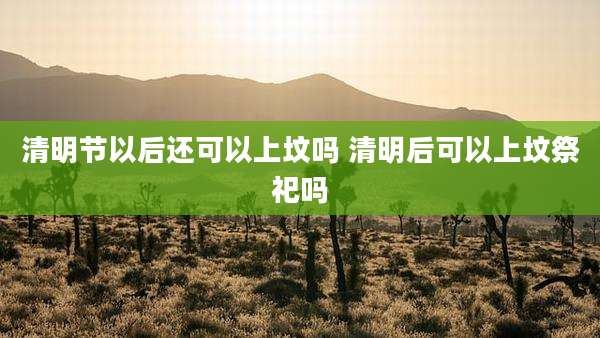 清明节以后还可以上坟吗 清明后可以上坟祭祀吗