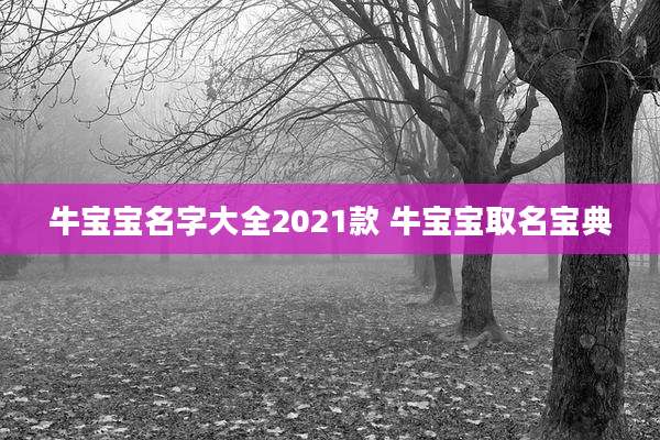 牛宝宝名字大全2021款 牛宝宝取名宝典