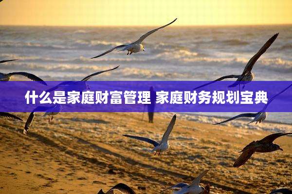什么是家庭财富管理 家庭财务规划宝典