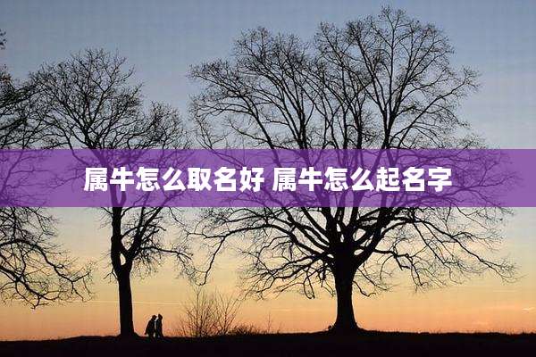 属牛怎么取名好 属牛怎么起名字