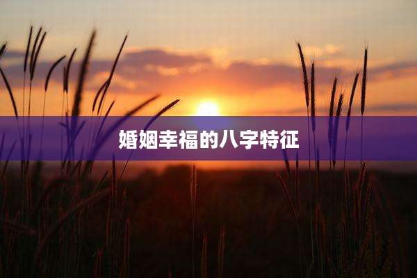 婚姻幸福的八字特征