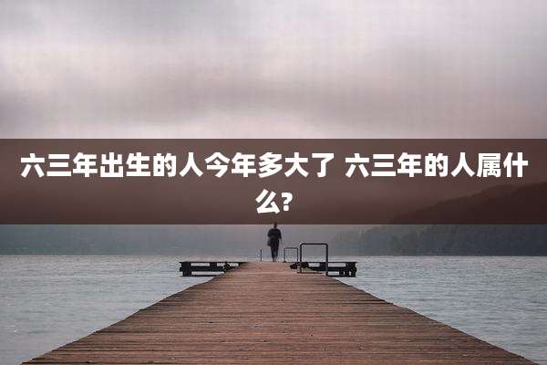 六三年出生的人今年多大了 六三年的人属什么?