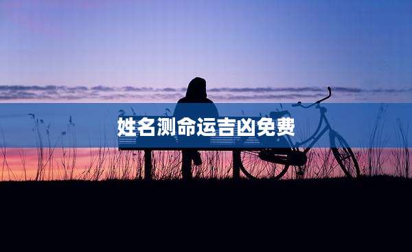 姓名测命运吉凶免费