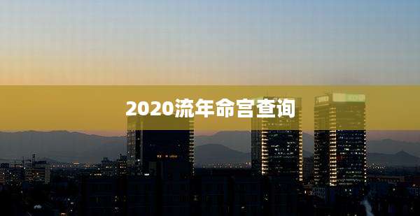 2020流年命宫查询