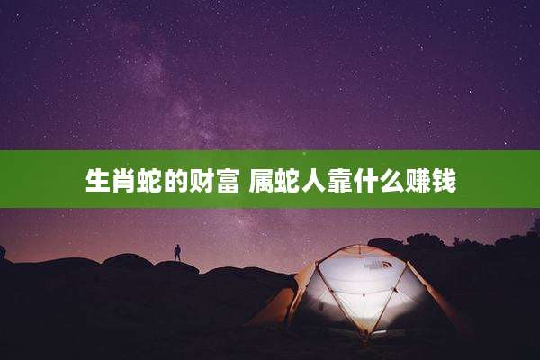 生肖蛇的财富 属蛇人靠什么赚钱