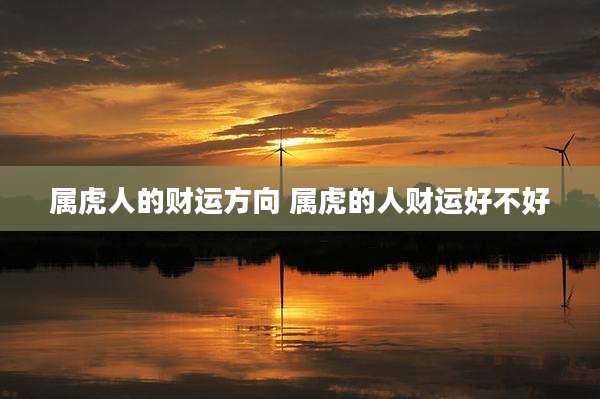 属虎人的财运方向 属虎的人财运好不好