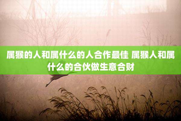 属猴的人和属什么的人合作最佳 属猴人和属什么的合伙做生意合财