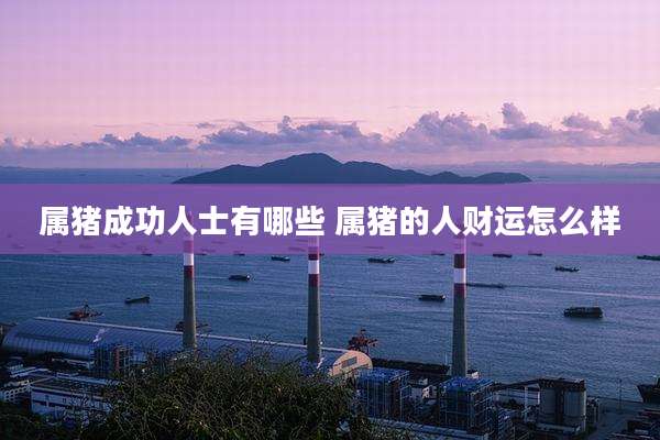 属猪成功人士有哪些 属猪的人财运怎么样