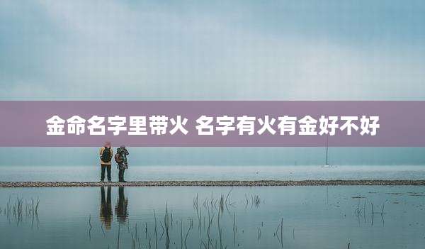 金命名字里带火 名字有火有金好不好