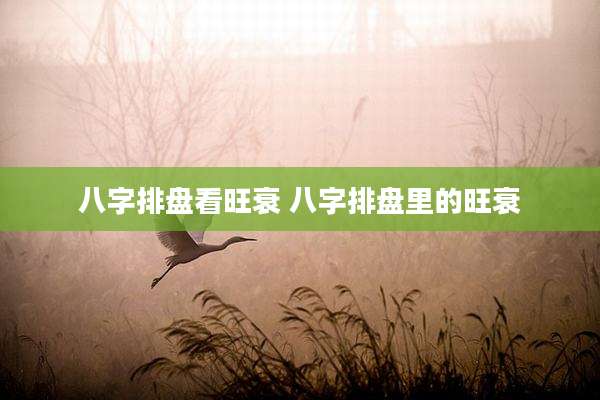 八字排盘看旺衰 八字排盘里的旺衰