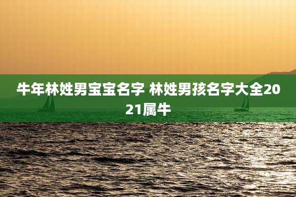 牛年林姓男宝宝名字 林姓男孩名字大全2021属牛