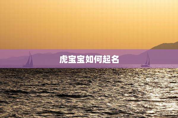 虎宝宝如何起名
