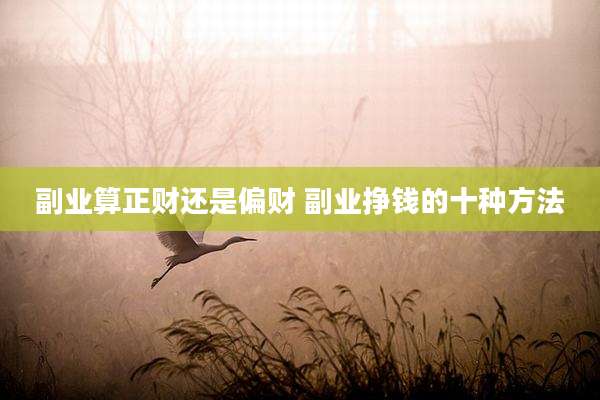 副业算正财还是偏财 副业挣钱的十种方法
