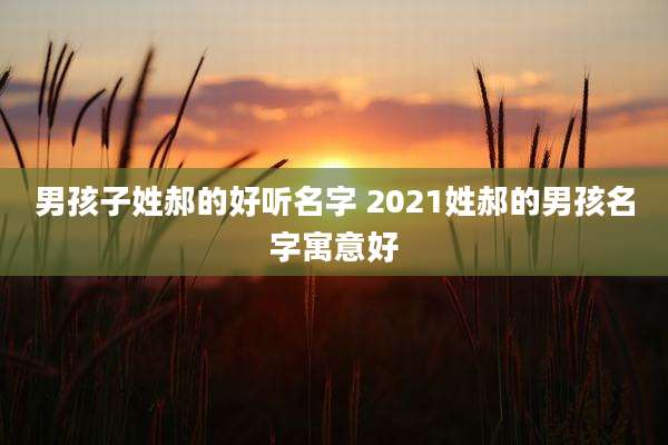 男孩子姓郝的好听名字 2021姓郝的男孩名字寓意好