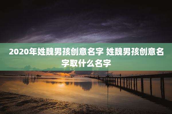 2020年姓魏男孩创意名字 姓魏男孩创意名字取什么名字