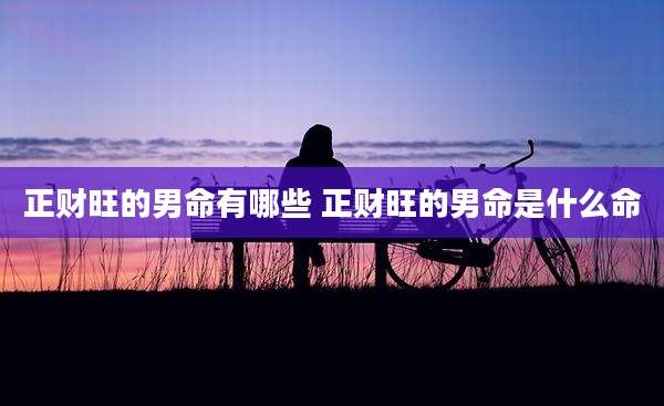 正财旺的男命有哪些 正财旺的男命是什么命