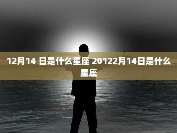 12月14 日是什么星座 20122月14日是什么星座