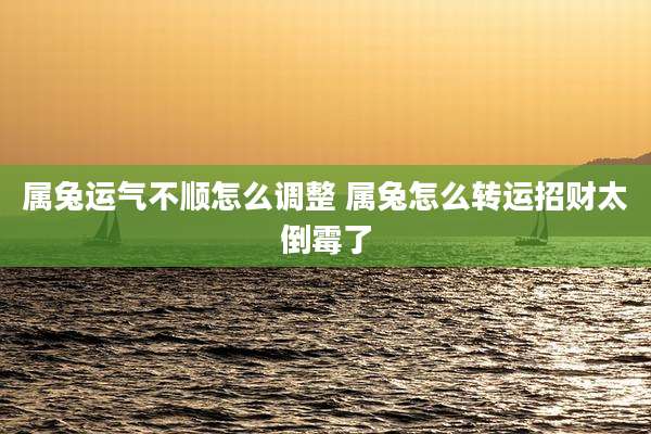属兔运气不顺怎么调整 属兔怎么转运招财太倒霉了