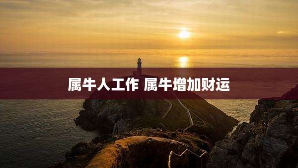 属牛人工作 属牛增加财运