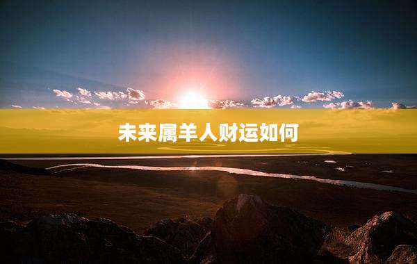 未来属羊人财运如何