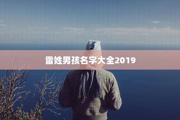 雷姓男孩名字大全2019