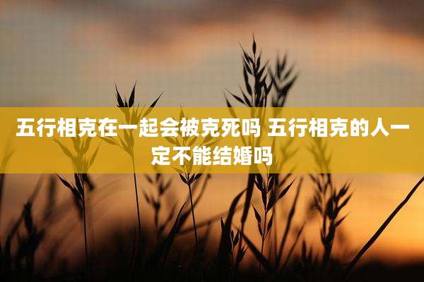 五行相克在一起会被克死吗 五行相克的人一定不能结婚吗