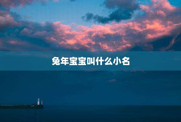 兔年宝宝叫什么小名