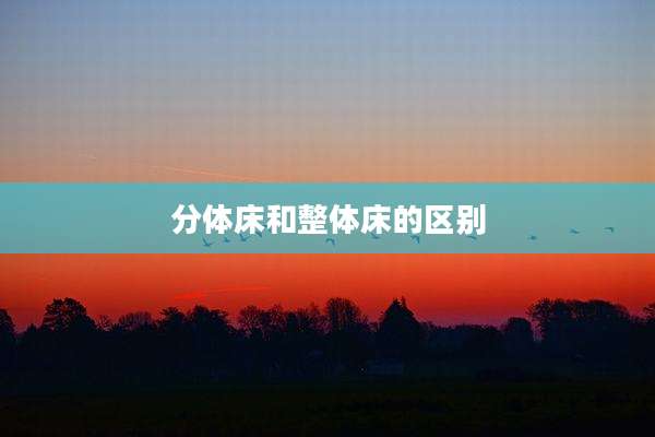 分体床和整体床的区别