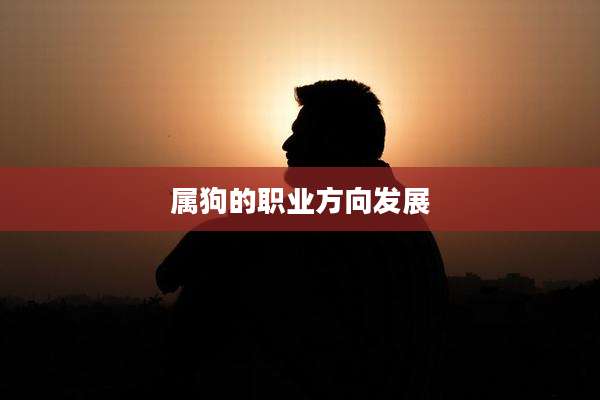 属狗的职业方向发展