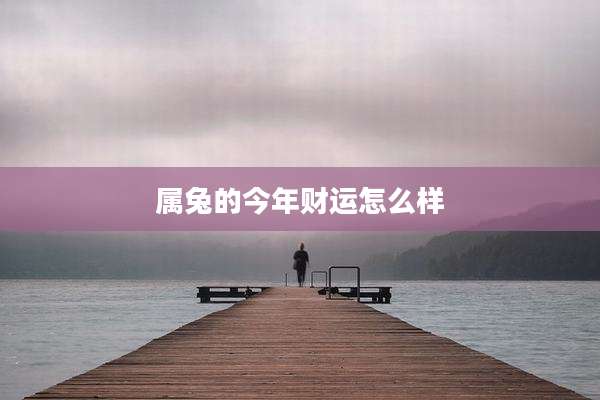 属兔的今年财运怎么样