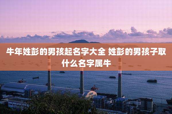 牛年姓彭的男孩起名字大全 姓彭的男孩子取什么名字属牛