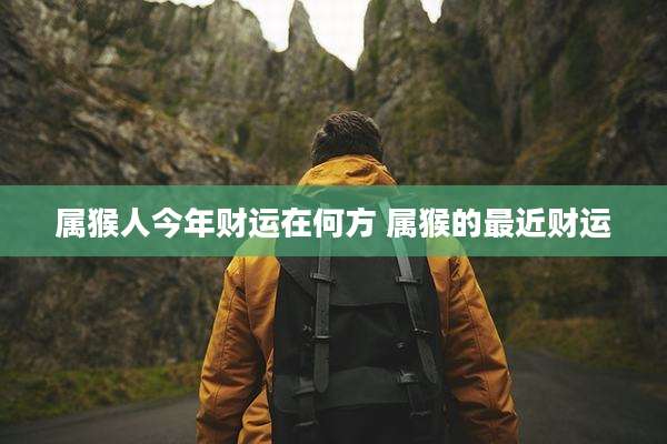 属猴人今年财运在何方 属猴的最近财运