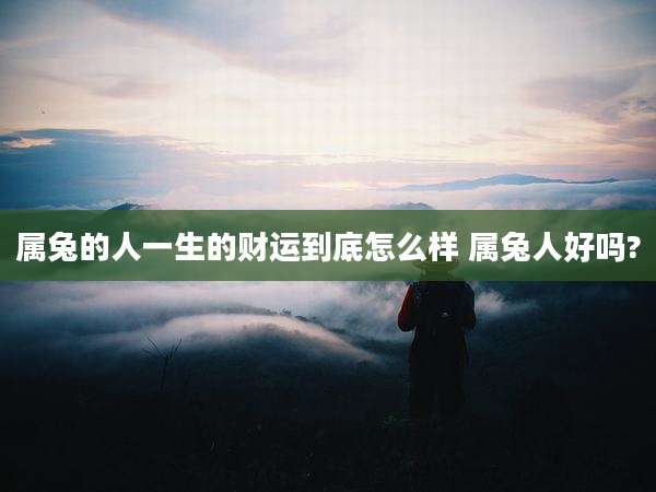 属兔的人一生的财运到底怎么样 属兔人好吗?