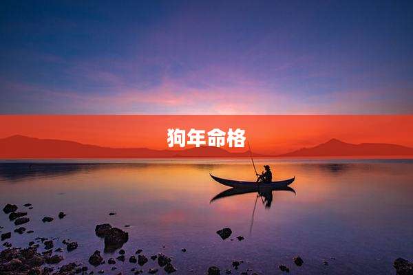 狗年命格