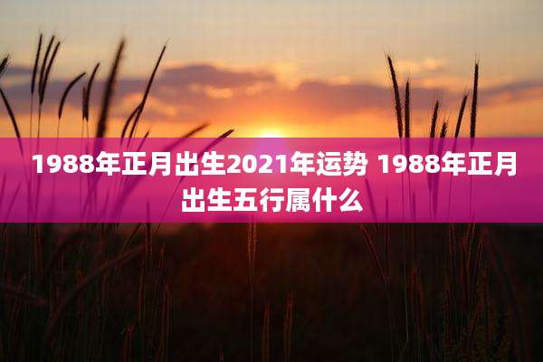 1988年正月出生2021年运势 1988年正月出生五行属什么