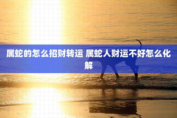 属蛇的怎么招财转运 属蛇人财运不好怎么化解