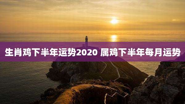 生肖鸡下半年运势2020 属鸡下半年每月运势
