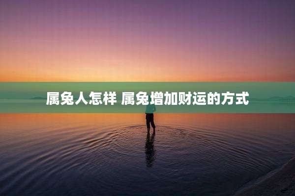 属兔人怎样 属兔增加财运的方式