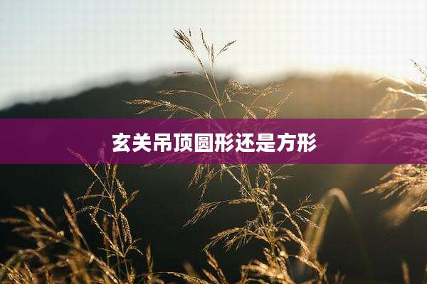 玄关吊顶圆形还是方形