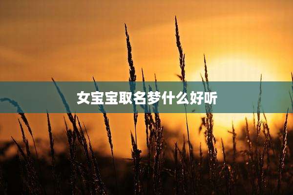 女宝宝取名梦什么好听