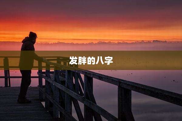 发胖的八字