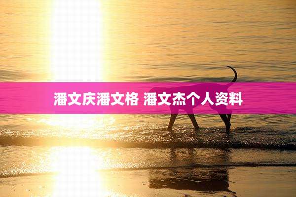 潘文庆潘文格 潘文杰个人资料